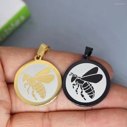 Pendant Necklaces 2Pcs/lot Insect Honeybee Bee Dainty Charm For Necklace Bracelets Jewelry Crafts Making Findings Stainless Steel