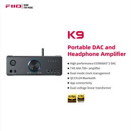 Converter FiiO K9 Desktop Headphone Amplifier AMP USB ES9068AS*2 DAC Bluetooth HiFi Audio THX AAA 788+ LDAC DSD512