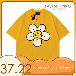 Drawdrew Shirt Bay Shirt Men's Designer Face Summer Draw Haikyuu Women's Tee Loose Tops Round Neck Drew Hoodie Floral Hat Small Yellow Face 574