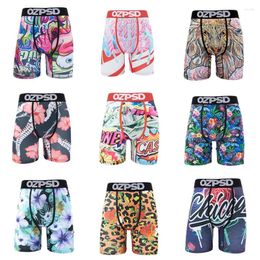 Underpants Summer Sexy Men Underwear Boxer Cueca Male Panty Lingerie Boxershorts Plus Size Breathable Print Man Briefs