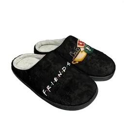 Slippers Friends TV Show Central Perk Coffee Home Cotton Mens Womens Plush Bedroom Casual Keep Warm Shoes Indoor Customised Shoe