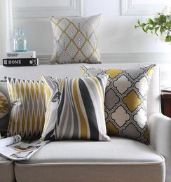 Scandinavian style Cushion Cover Home Decor Geometric Decorative Cushion Covers Zebra Throw Pillows Cases Yellow Grey Pillowcase6133443
