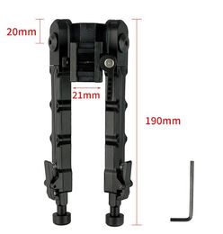 Rifle Bipod 7.25-9" Aluminum V9 Adjustable with QD Picatinny Mount Hunting shooting Accessories