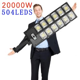 Powerful 10000watts Solar LED Lights Outdoor Super Bright 504 Leds Garden Lamp with Motion Sensor Remote Control Street Light