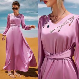 Ethnic Clothing Ramadan Party African Dress For Women Mulsim Abaya Diamond Jalabiya Bodycon Maxi Dresses Robe Moroccan Caftan Vestidos
