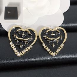 HOT Water Drop Pearl Earrings Designer Letter Studs Brand Stud Jewelry Classic 925 Silver Men Women Crystal Earring Lover Couple Fashion Accessories Gifts with Box