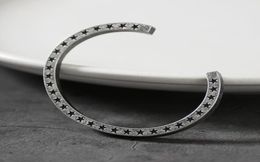 1pc Nordic Men Retro Vintage Titanium Steel Star Pattern Cuff Open Bangles Jewellery Viking Bracelet Unisex Jewellery SS1632990891