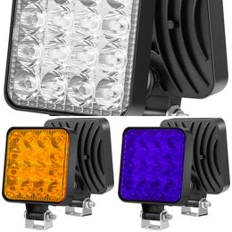 New 16Led Car LED Bar Work 48W Offroad Worklight 12V Auto Light Fog Lamp Off Road Tractor Spotlight For Truck ATV