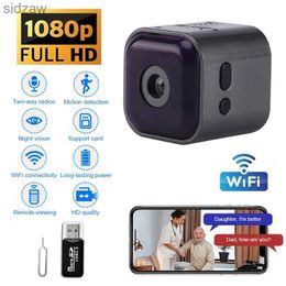 Mini Cameras 1080P mini camera for remote viewing equipped with infrared night vision WiFi camera motion sensor video recorder two-way home voice WX