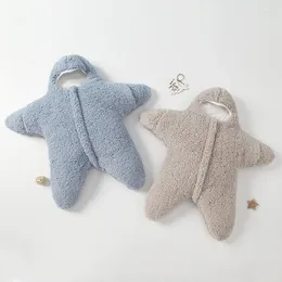 Blankets Baby Sleeping Bag Starfish Thicken Infant Clothes Born Wool Cotton Babies Winter Quilts