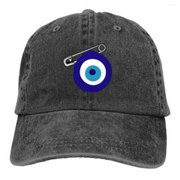 Ball Caps Evil Eyes Multicolor Hat Peaked Women's Cap Eye Pinned Personalised Visor Protection Hats
