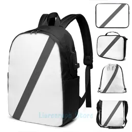 Backpack Funny Graphic Print Seat Belt Gag USB Charge Men School Bags Women Bag Travel Laptop