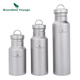 Accessible navigation wide mouth bottle with leak proof camping sports water bottle single-layer thin sheet 400/550/750ML 240428