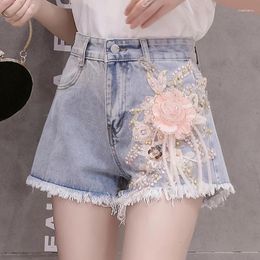 Women's Shorts Ladies Casual Cool Embroidery Denim Booty Women Clothing Girls High Waist Womens Female Woman Sexy Clothes 1059 2