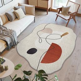 Carpets Creative Irregular Rugs For Bedroom Fluffy Soft Living Room Decoration Plush Carpet Home Washable Floor Mat Thickened Study Rug