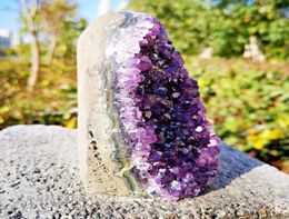 About 300g Natural Amethyst geode quartz cluster crystal specimen Healing6610515