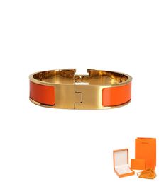 Classic H Bangle Men Women 18K Gold Letter Bracelets Luxury Design Jewelry Colorfast Hypoallergenic Birthday Gift7017581