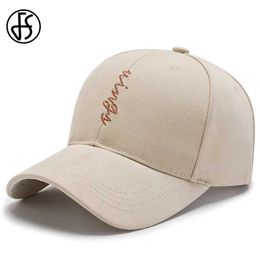 Ball Caps FS 2023 Summer Outdoor Sports Golf Cap Beige White Simple Designer Hat Streetwear Baseball Caps For Men Women Bone Dad Hats Y240507