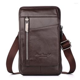 Bag Genuine Leather Mini Messenger Luxury Handbags Men Bags Designer Crossbody Small Shoudler 7 Inch Mobile Phone