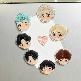 Fridge Magnets 7 pieces of popular Korean mens group combination acrylic drip refrigerant magnetic decoration acrylic drip decoration magnetic WX