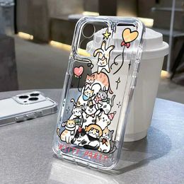 Cell Phone Cases Animal Cat Phone Case For phone 15 Pro Max 11 13 14 12 XR X Xs 7 8 Plus SE SE3 15promax 14promax Soft TPU Clear Covers Fundas
