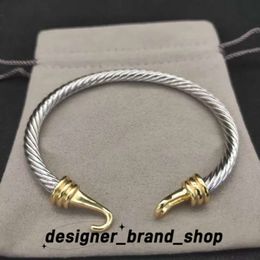 David Yurma Bracelet DY Bracelet Designer Cable Bracelet Fashion Jewellery For Women Men Gold Silver Pearl Head Cross Bangle Bracelet Dy Jewellery Man Christmas Gift 956