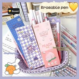 12pcs Gel Pens With Various Patterns Erasable Fine Tip 0.5mm Smooth Writing Cute Boxed Student Set Creative Stationery