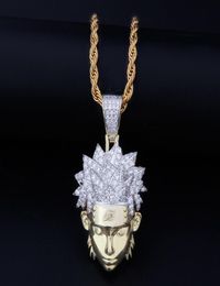 Character Pendant Necklace New Mens Hip Hop Anime Pendant Necklace Fashion 14k Gold Chain Necklace Jewelry2033833