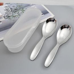 Dinnerware Sets High Quality 18/10 Stainless Steel 316 Portable Cutlery Set Short Handle Spoon Children Fork Household Soup Flatware