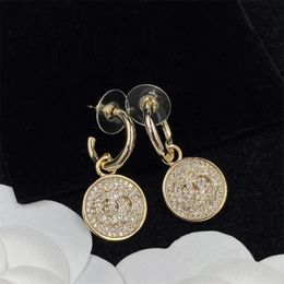 Stud Luxury Designers Women Earring Fashion Mens Earrings Jewelrys Formal Women Shine Diamond Pendant Studs Hoop Ear Rings Wedding Part 311D