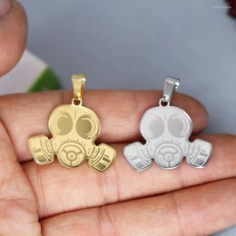 Pendant Necklaces 2Pcs/lot Gas Mask For Necklace Bracelets Jewellery Crafts Making Findings Handmade Stainless Steel Charm