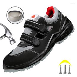 Boots Summer Safety Shoes Breathable Security Protection Indestructible Anti-smash Steel Toe Sneakers Men Women Work