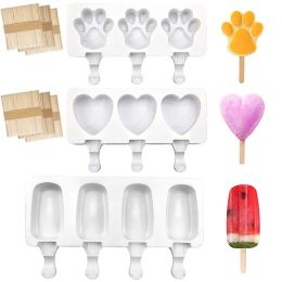 Tools 3/4 Cell Silicone Ice Cream Mold Ice Cube Maker Popsicle Mold Ice Cube Tray Mold Ice Pop Maker Mould Ice Tray Ice Popsicle Mold