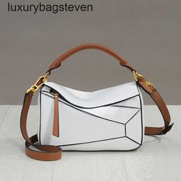 Loeiwe High end Designer Puzle bags for womens 2024 New Combination Genuine Leather Fashion Style Geometric Bag Womens Bag Crossbody Hand Shoulder Large Bag Pillow