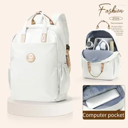 School Bags Fashion Casual Travel For Teenage Girls Large Capacity Waterproof Backpacks Fit 14 Inch Laptop Nylon Bookbag