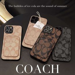 New iPhone 15 Luxury All Inclusive Suitable for Apple 11/12 Popular Leather Card Insert Phone Case