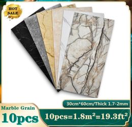 10pcs Marble Grain 3D Wall Sticker Floor 30x60 cm PVC SelfAdhesive Waterproof Decorative s for Home DIY House 2203286596189