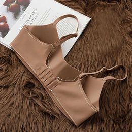 Bras Sexy small chest bra for women with seamless upper support and adjustable tube top bra with 2 hooks and 4 buckles for wireless comfortL2405
