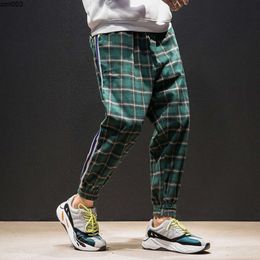 Colours Men Streetwear Hip Hop Casual Plaid Pant Male Women Fashion Loose Harem Pants Couple Trousers Jogger Sweatpants Igp8