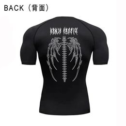 Y2K Compression Tshirt Athletic Running Men Long Sleeve T Shirt Elastic Training T-shirt Gym Fitness Workout Tights Sportwear 240506