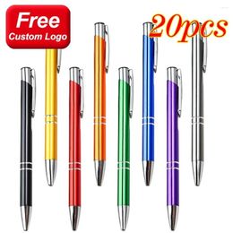 20pcs/lot Sell Custom Ballpoint Pen Metal Ball Support Print Logo Advertising Wholesale Personalised