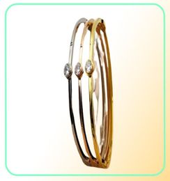 Fashion Round Crystal Buckle Thin Bracelet Bangle Rose Gold Colour Stainless Steel Chrismas Women Party Gift17184989893171
