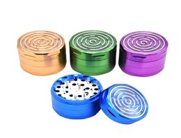 Aluminum Smoking Herb Grinders With Maze Game Window 63MM 4 Piece CNC Diamond Teeth Metal Tobacco Pollen Spice Crucher Maze Game G6586876