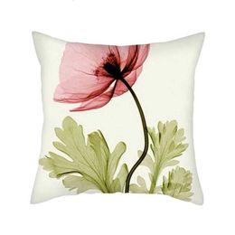 Cushion/Decorative Chinese Case Lovely Flower Cushion Cover for Home Sofa Decorative Throw Cover