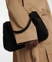 Drawstring Suede Leather The Cloud Bags Women Brand Designer Row Underarm Bourse Handbag Autumn Winter Chic Tote Female
