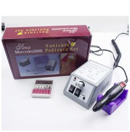 Professional 20000RPM Nail Art Drill Set with 6 Bits Electric Grinding Machine File Tool Grinder Polisher1371244