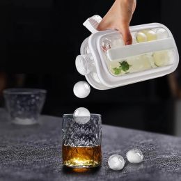 Tools Household Twoinone Ice Cube Mould Folding Ice Hockey Pot Portable Ice Making Mould Freezer Cold Water Pot Ice Lattice Water Cup