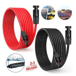 Solar Panel Extension Cable Wire Black Red MC4 Connector 6mm² 1m