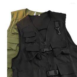 Men's Tank Tops Vest Workwear Large Pocket Woven Strap Sleeveless Multiple Pockets Outdoor Sports