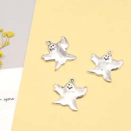 Charms 5pcs 23x24mm Ghosts Pendant Diy Children Craft Jewels For Crafts Antique Silver Colour